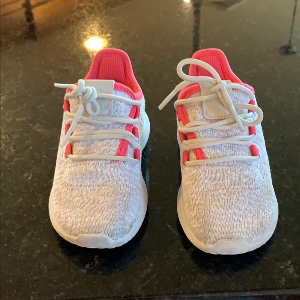 Baby or tiny girl adidas sneakers
